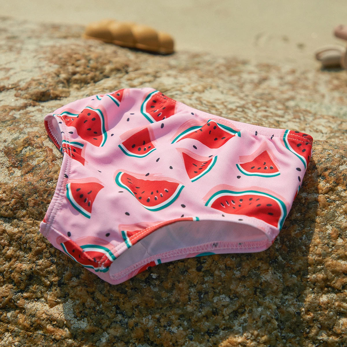 Baby Girls Watermelon Print Bathing Suit