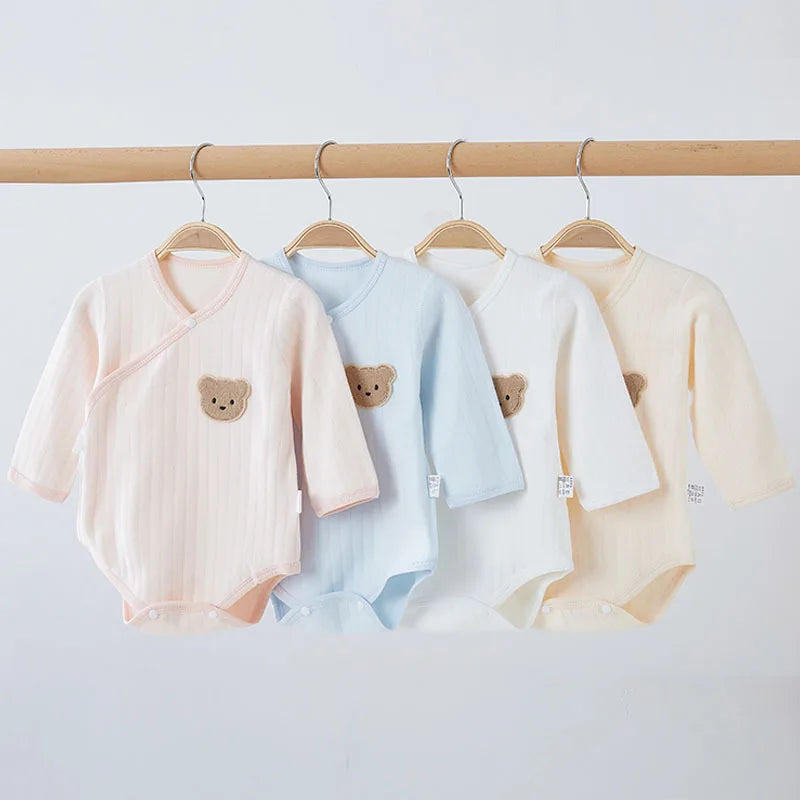 3-12M Baby Bodysuit Cartoon Bear 100% Cotton
