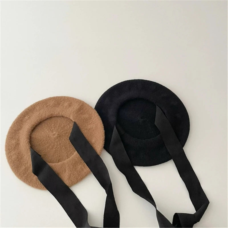 Stylish and Warm Hat for Baby Girls Casual Beret Hair Accessory