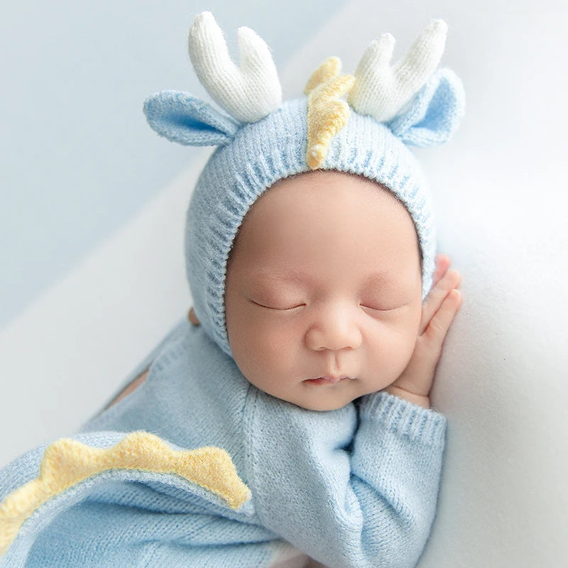Baby Photography Blue Dinosaur Photography Theme Set