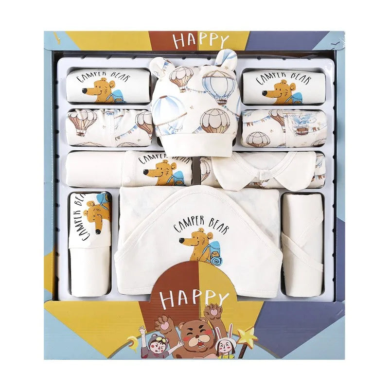 0-3m Newborn Baby Bear Pattern Pure Cotton Suit Without Box