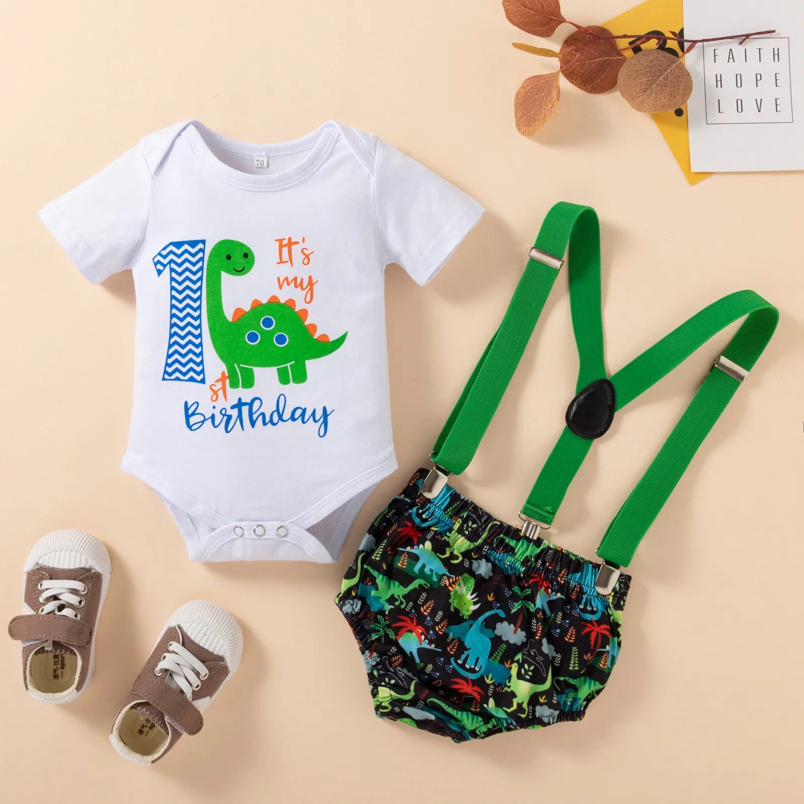 1 Year Birthday Infant Baby Clothes Short Sleeve Bodysuit