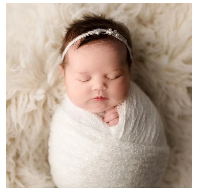 Newborn Photography Props Wrap Soft Mohair Knitted Blanket