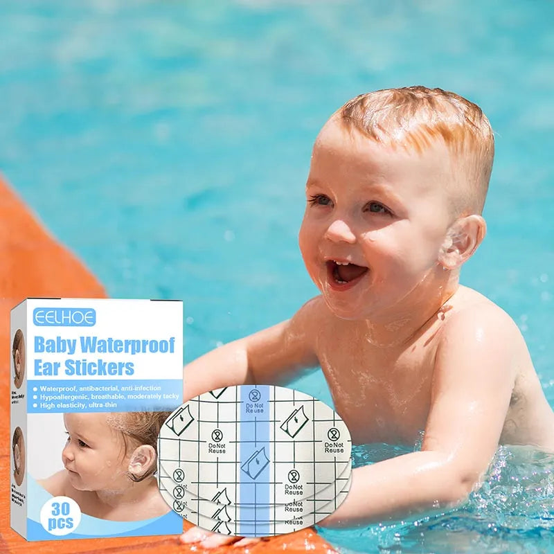 30Pcs Baby Waterproof Ear Stickers Swimming Infant Disposable Nursing Ear Patch for Children Holiday Present Health Care