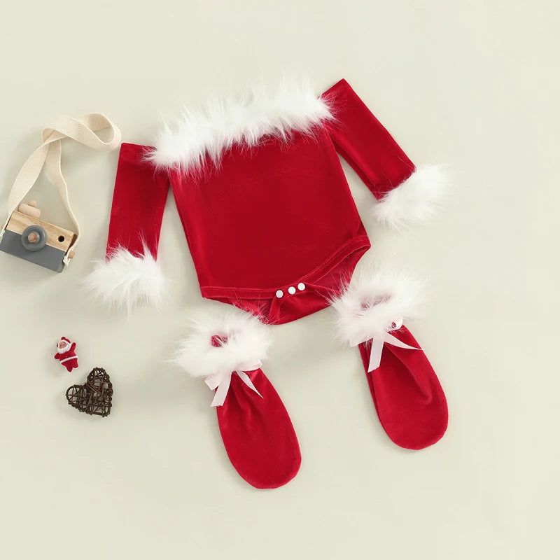 0-24M Baby Girls Christmas Clothes Set