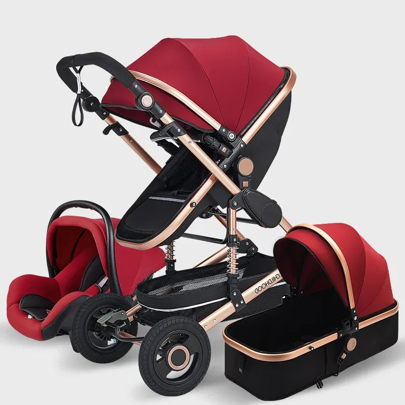 3 in 1 With Car Seat Stroller Luxury Travel Pram Car seat and Stroller Baby Carrier Pushchair