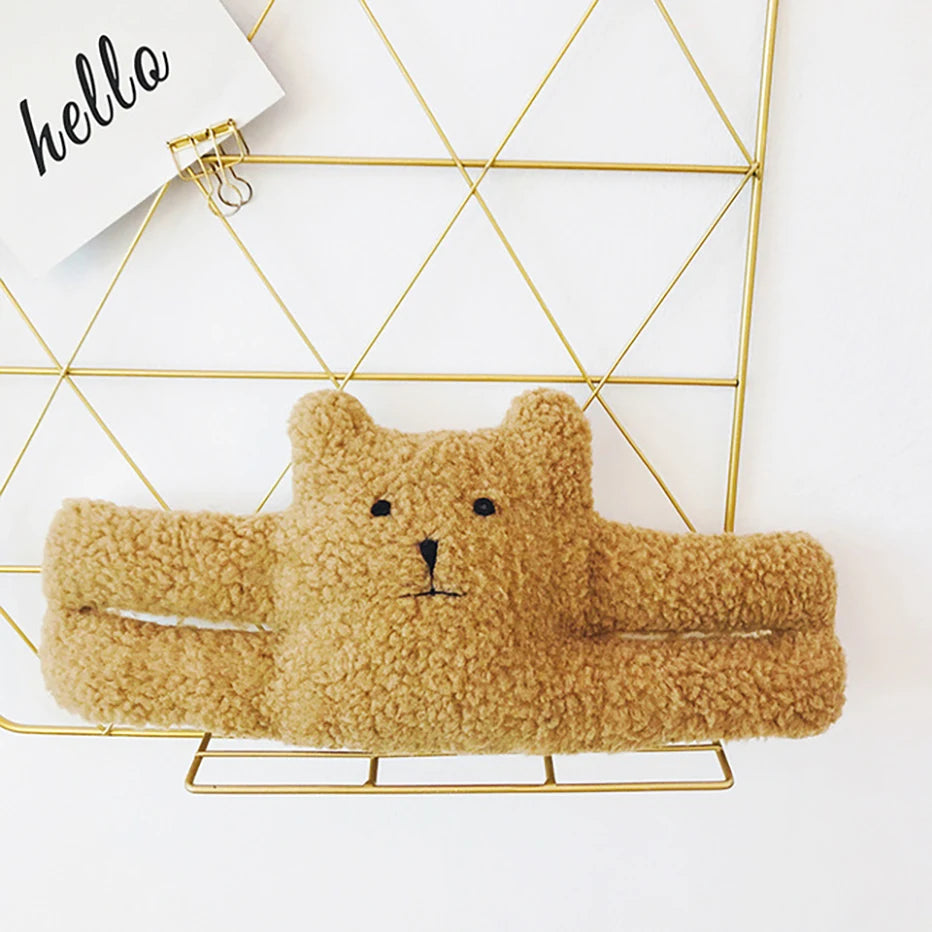 40cm Baby Care Door Stopper Cute Bear Rabbit Soft Sheep Fleece Baby Safety Mat Door Lock Guard Newborn Children Finger Protector