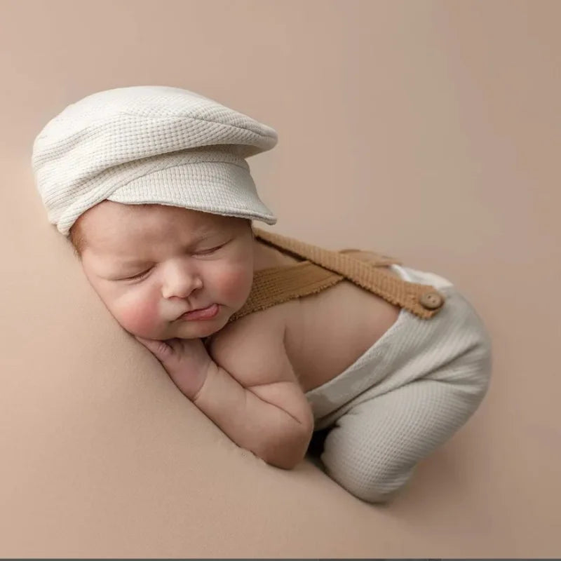 Newborn Little Gentleman Hat Bow Tie Photography Accessories