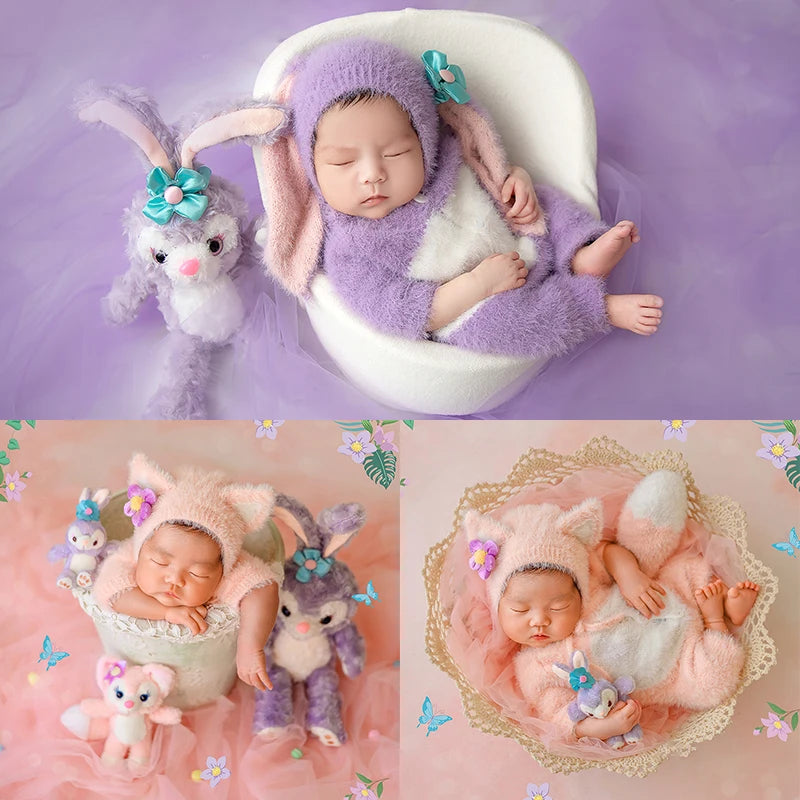 Newborn Cute Jumpsuits Hat For Baby Photo Accessories