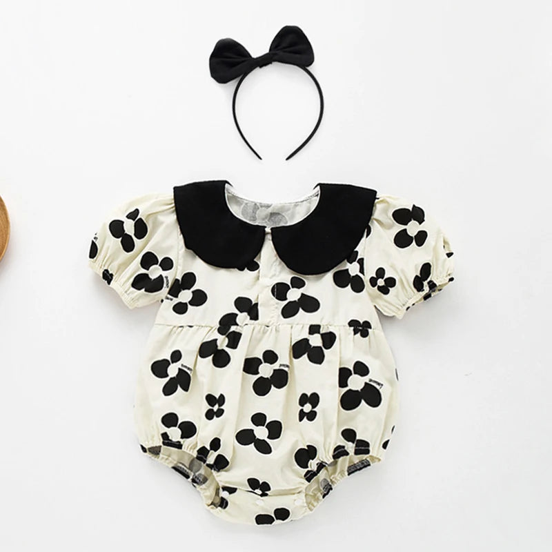 Flower Printed Toddler Baby Girls Sister Dress Summer