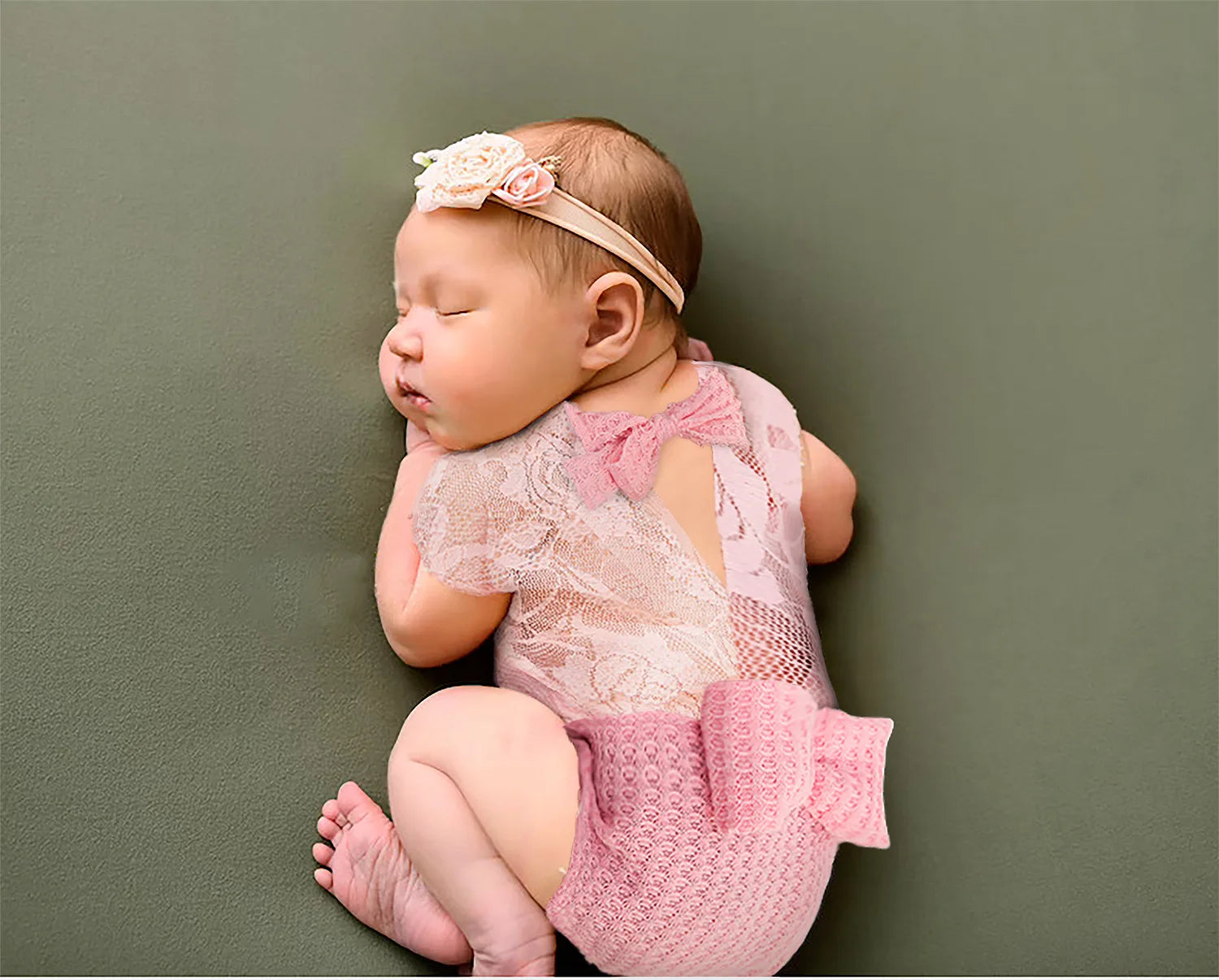 Newborn Photography Clothing Princess Lace Bow Tie Props