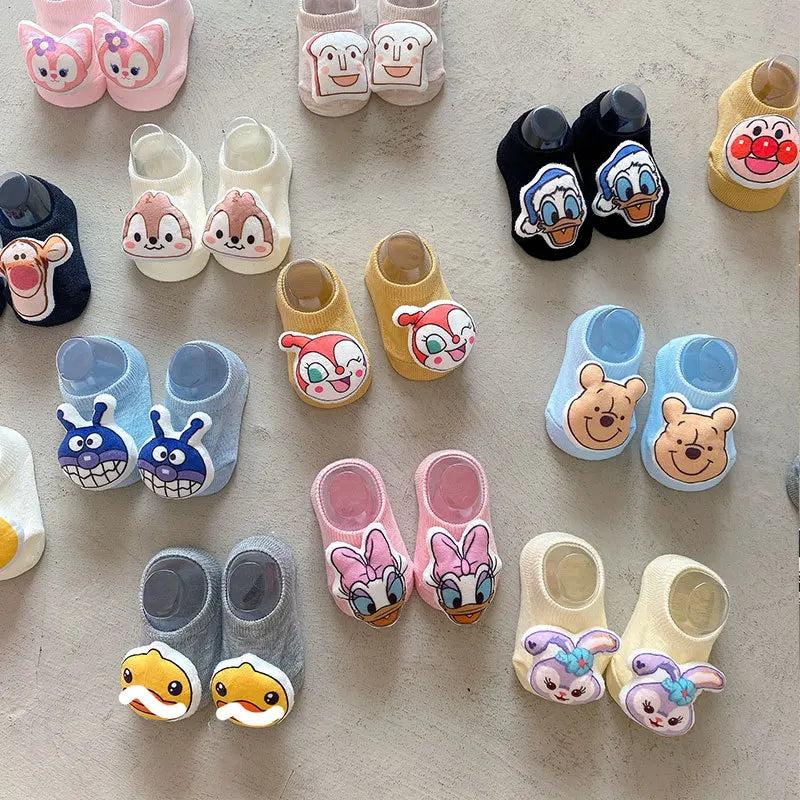 Cartoon Mickey Baby Cotton Thick Warm Anti Slip Short Socks