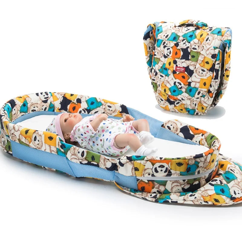 Foldable Baby crib multi-function baby bed