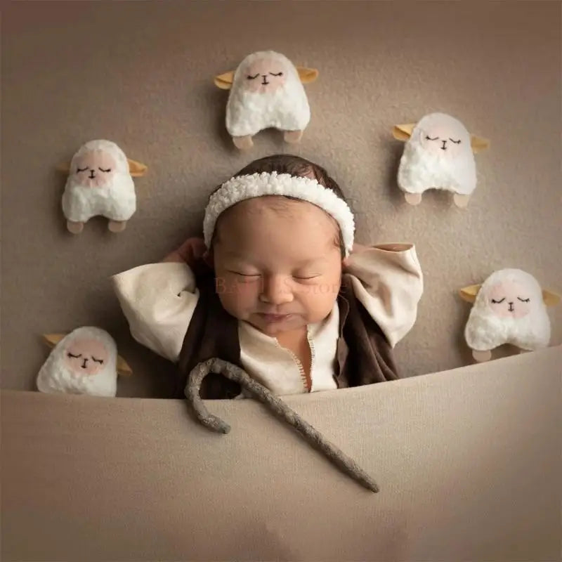 Felt Sheep Stuffed Toy Baby Photo Props