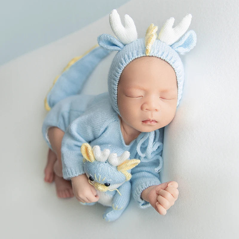 Baby Photography Blue Dinosaur Photography Theme Set