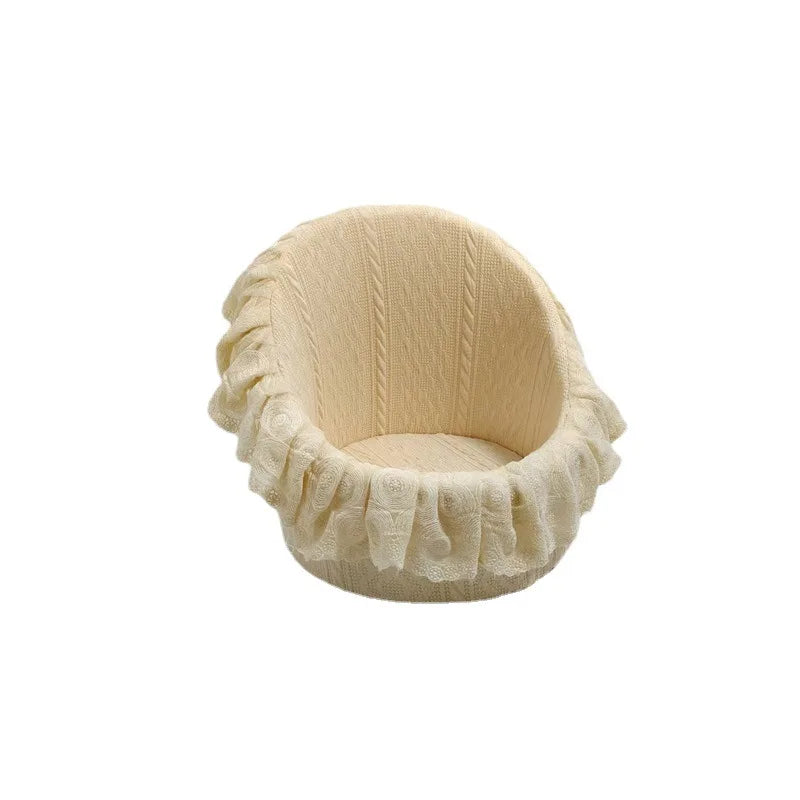 Lace Round Sofa Chair Auxiliary Posing Props