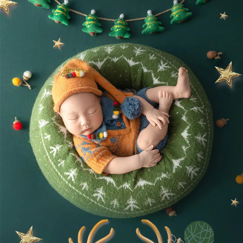 Newborn Photography Clothing Cute Hat+Top+Pants 3Pcs/Set