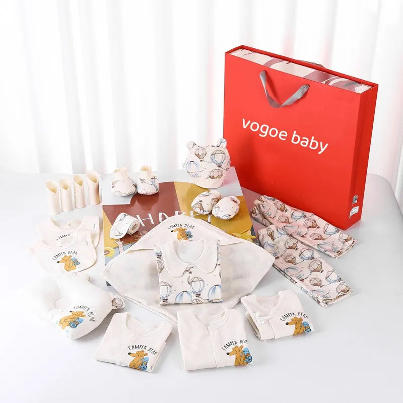 0-3m Newborn Baby Bear Pattern Pure Cotton Suit Without Box