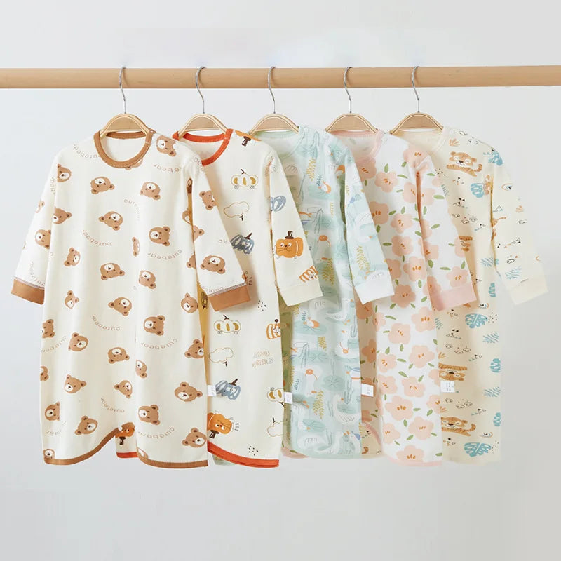Baby Sleepwear Autumn Cartoon Printed Cotton Nightgowns