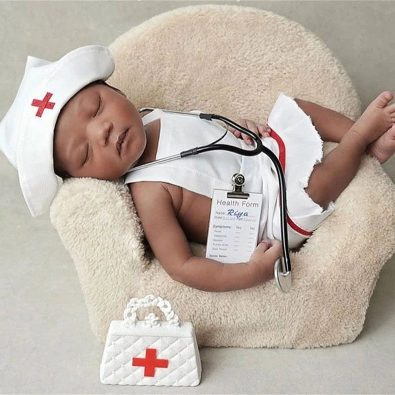 Photography Props Suit for Baby Girl Newborn Nurse Outfit