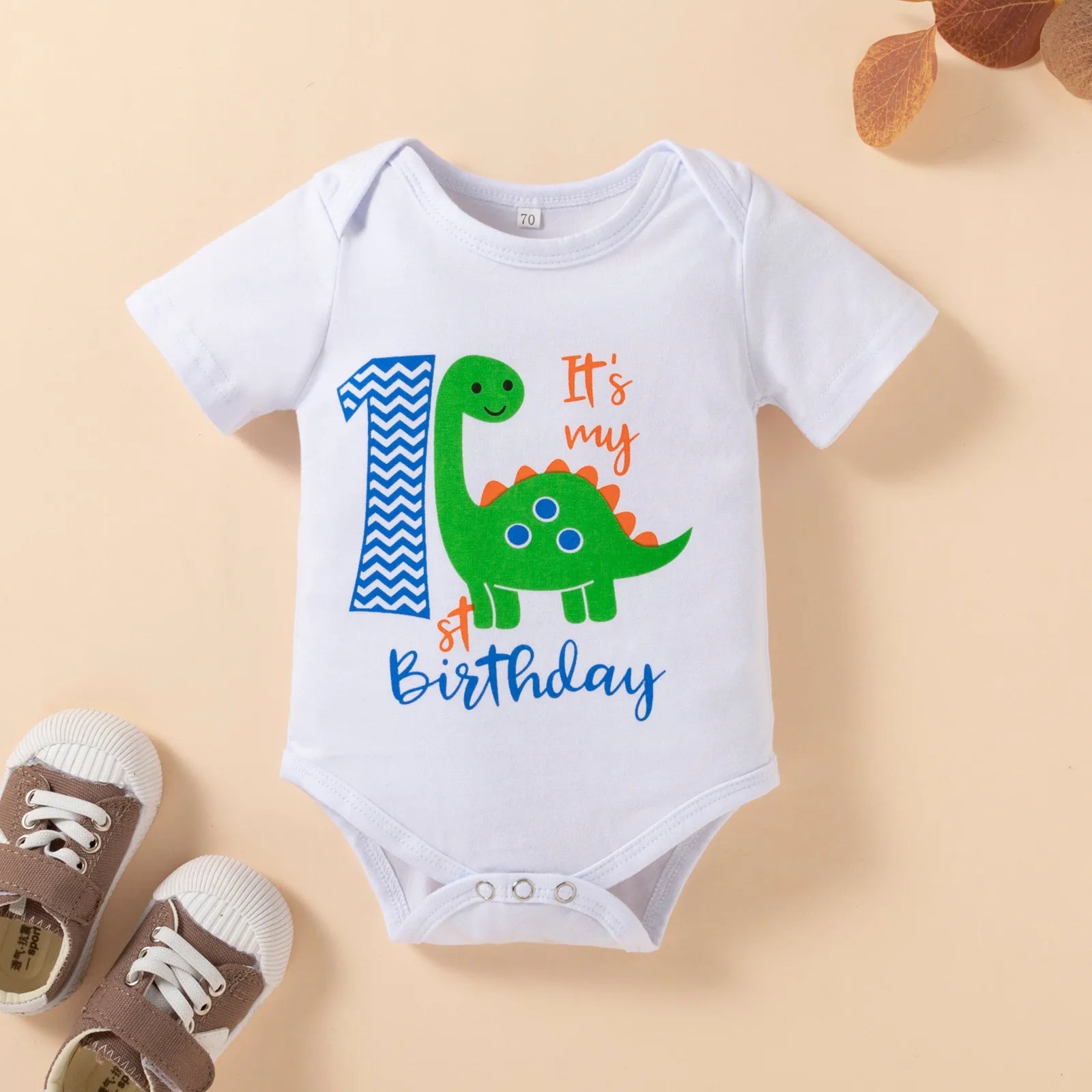 1 Year Birthday Infant Baby Clothes Short Sleeve Bodysuit