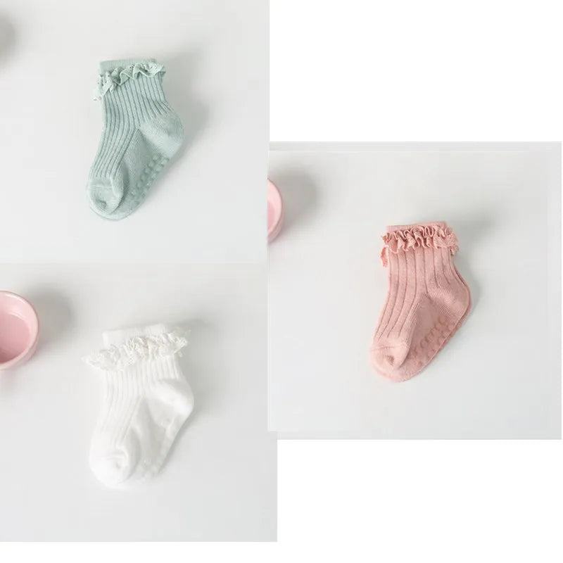 3 Pairs/Lot Infant Sock Cartoon Newborn Baby Socks