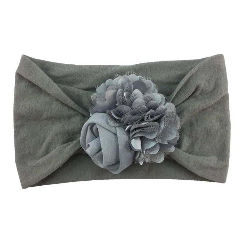 Fashion Baby Girls Chiffon Flower Knit