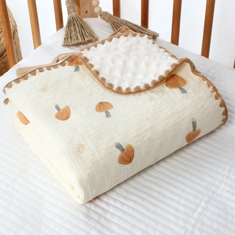 Newborn Quilts Crib Blanket Baby Wrap Blanket Receiving Wrap Infant Stroller Cover Bedding Breathable Swaddles Blanket