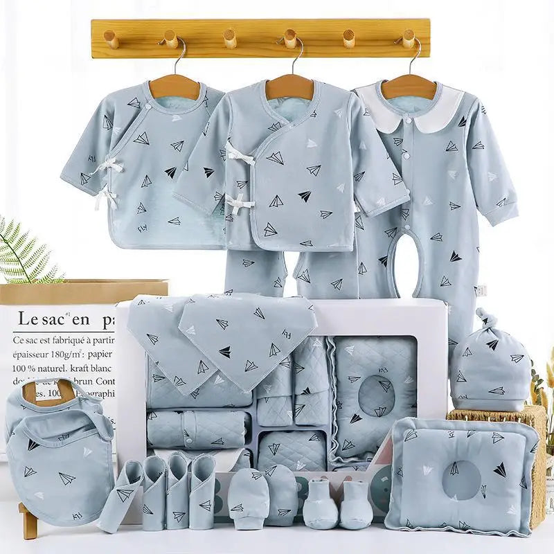 18/22 Pieces Newborn Clothes Baby Gift Pure Cotton Baby Set 0-12 Months
