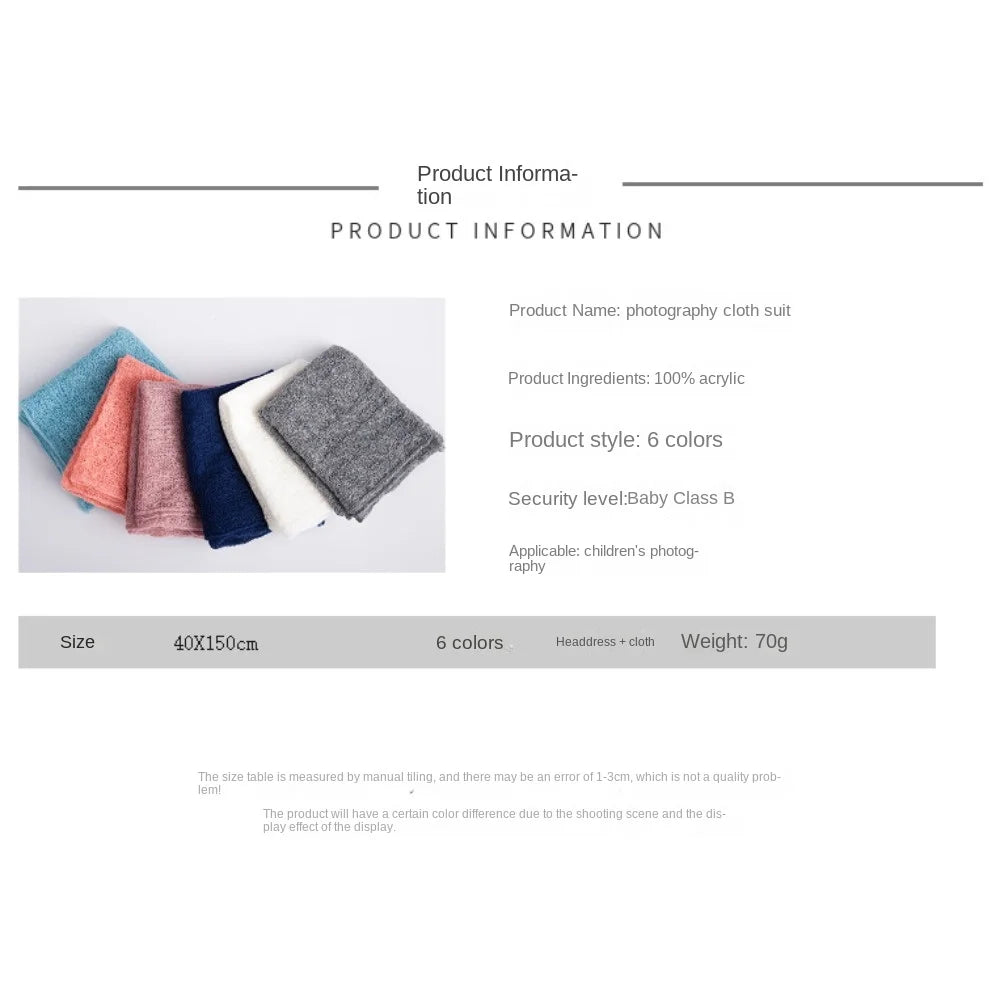 Newborn Knit Mohair Photo Shoot Prop Blanket Wraps