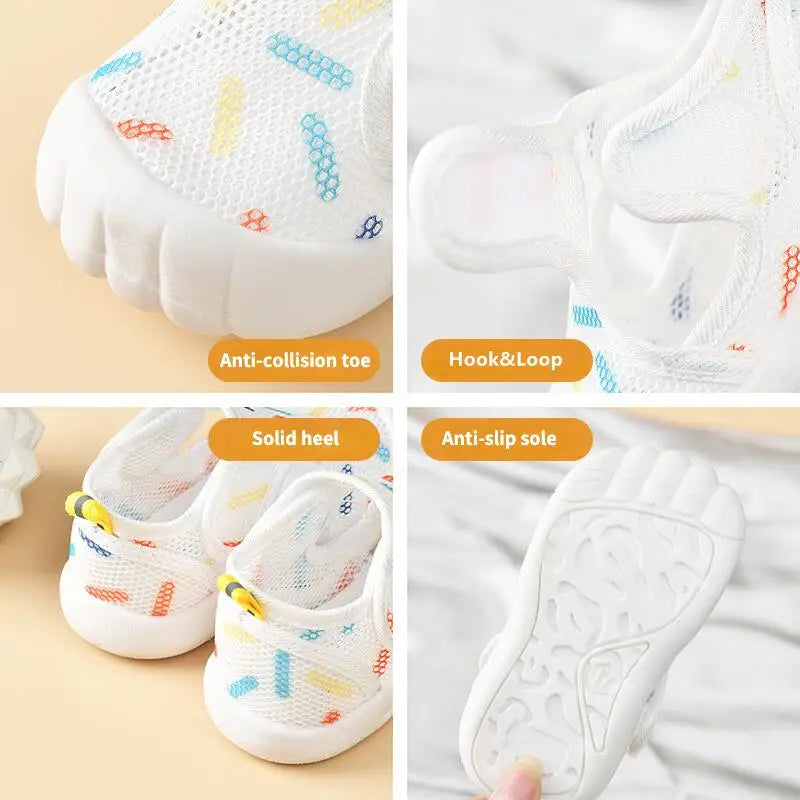 1-4T Baby Sandals Summer Breathable Air Mesh Unisex Shoes Anti-slip