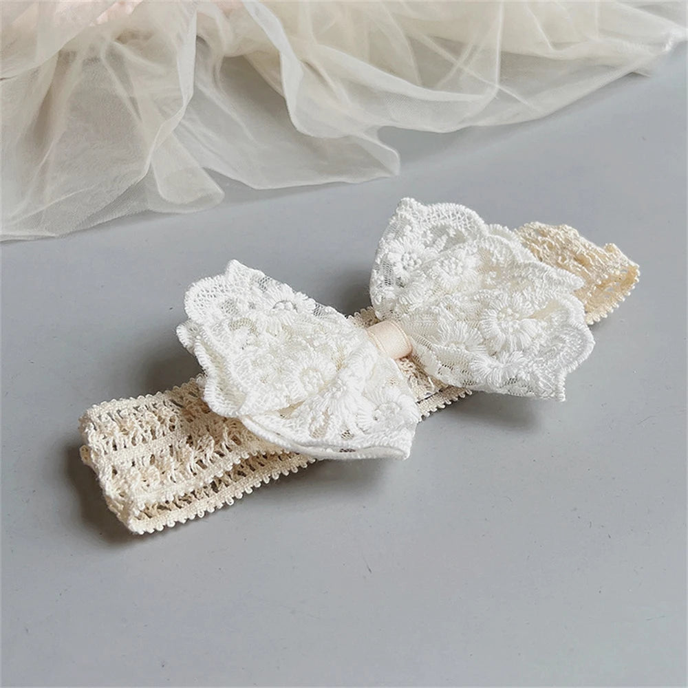 White Lace Elastic Hair Bands Headbands