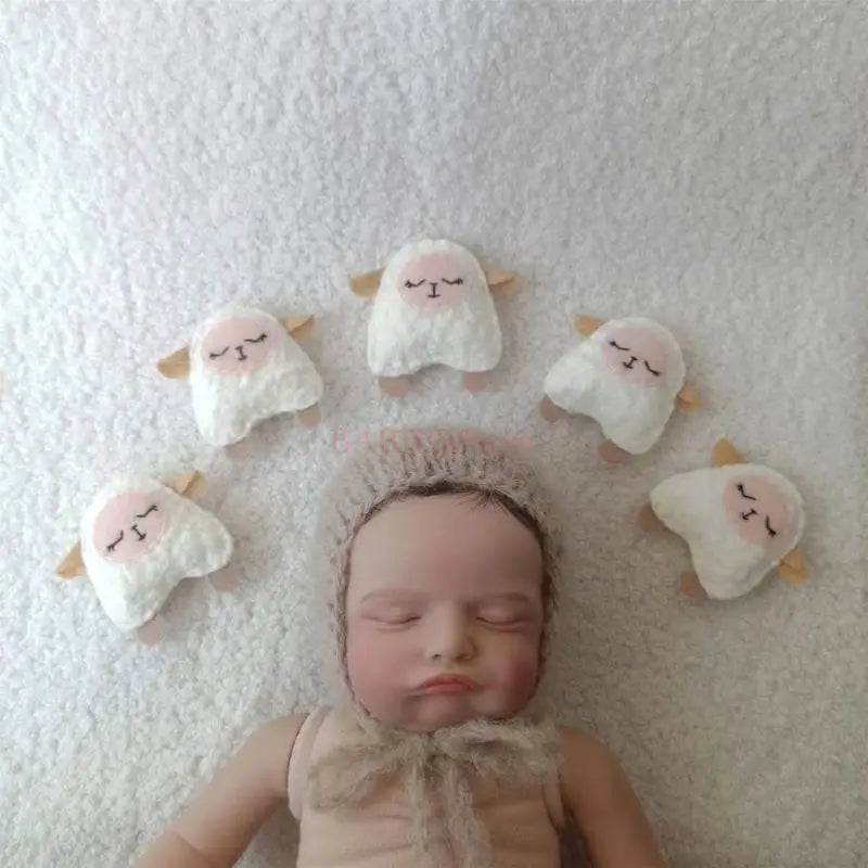 Felt Sheep Stuffed Toy Baby Photo Props