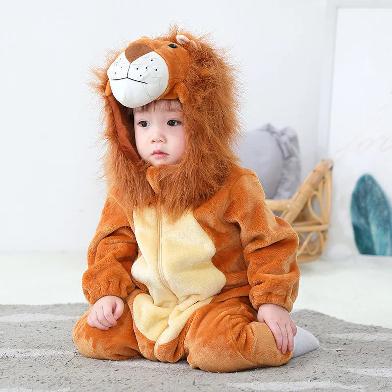 Animal Lion Newborn Baby Romper Kigurumis Cosplay Costume