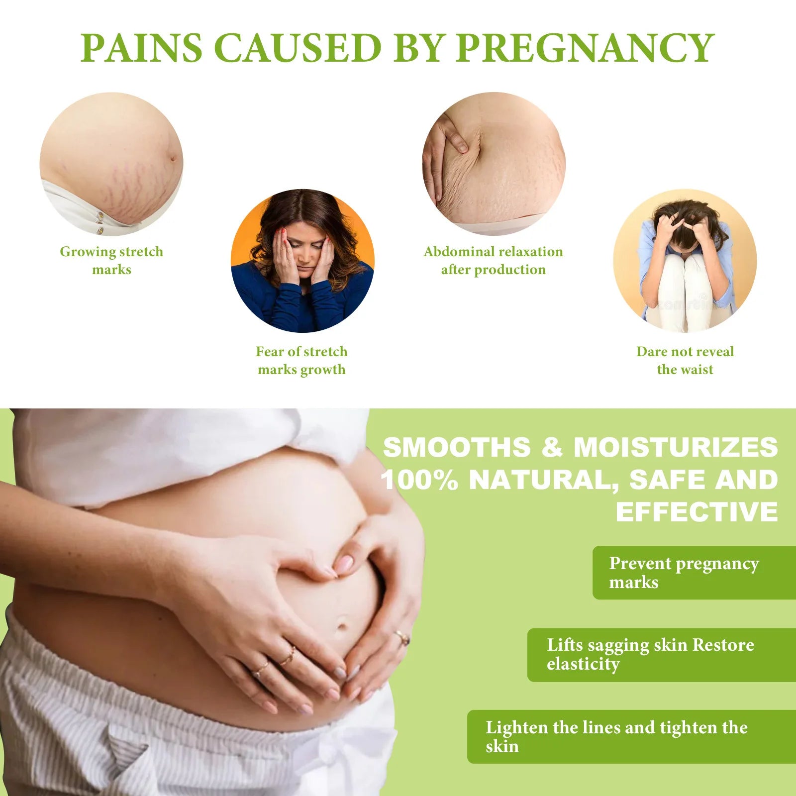 Anti Stretch Mark Cream for Pregnant Women Postpartum Obesity Repair Anti-Aging Anti-Winkles Medical Formula Smoothing Skin Care