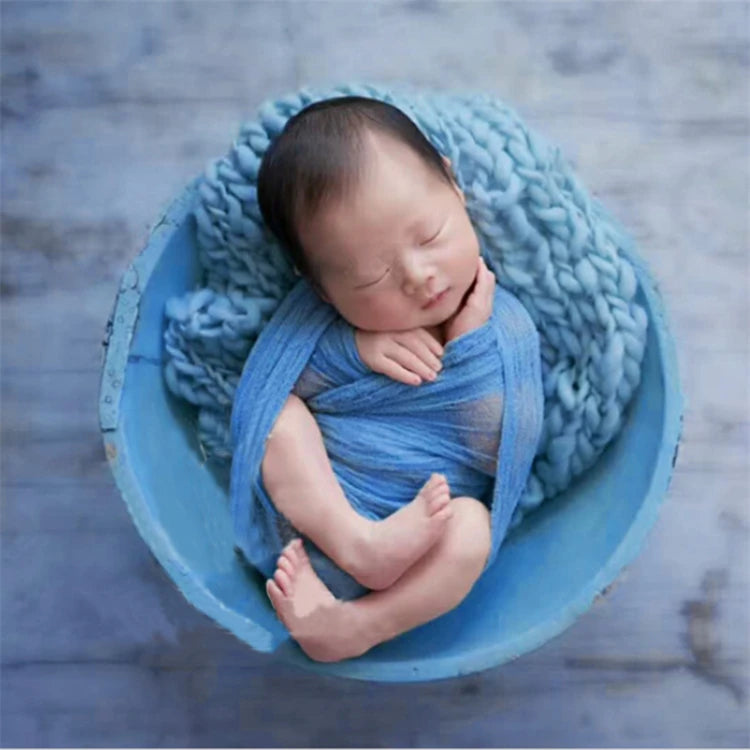 Hand Crochet Blanket Basket Filler Strtetchy Baby Photography Props