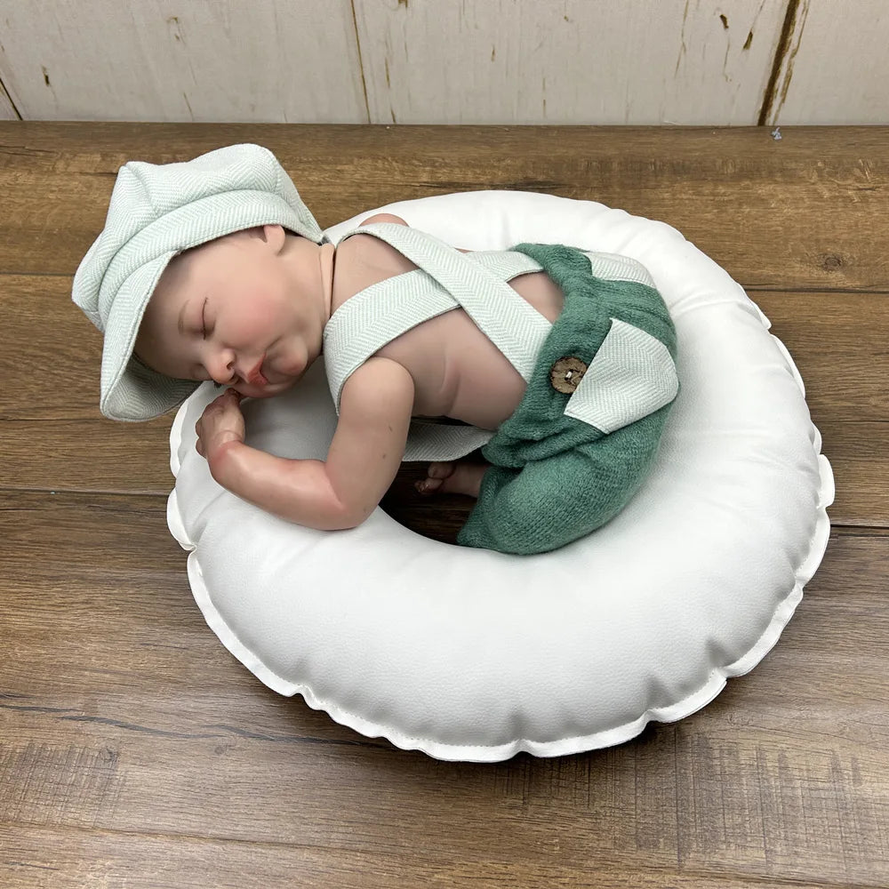 ❤️Newborn Photography Clothing Hat+Suspenders 2Pcs/set Studio Props