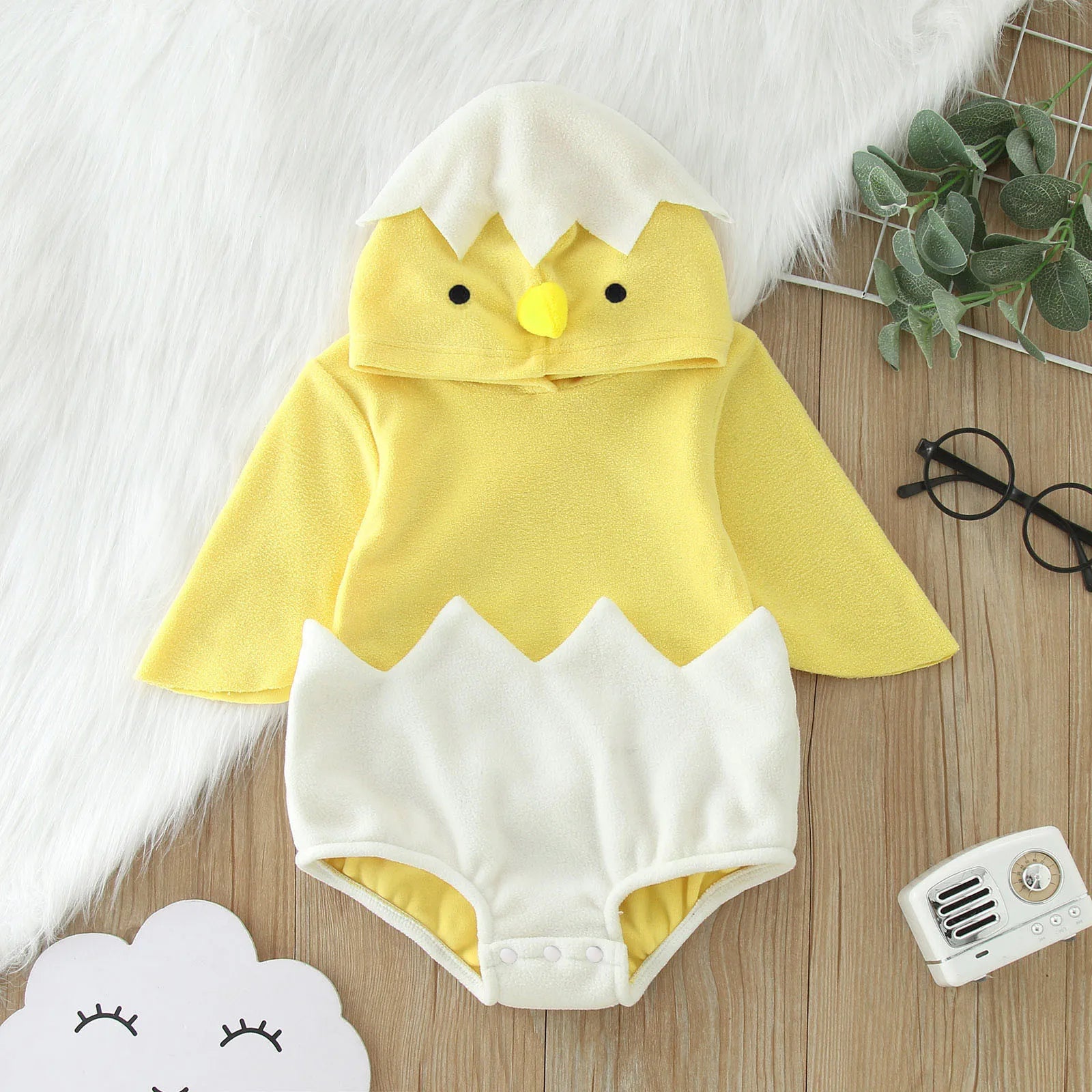 Newborn Chick Egg Costume Infant Clothes