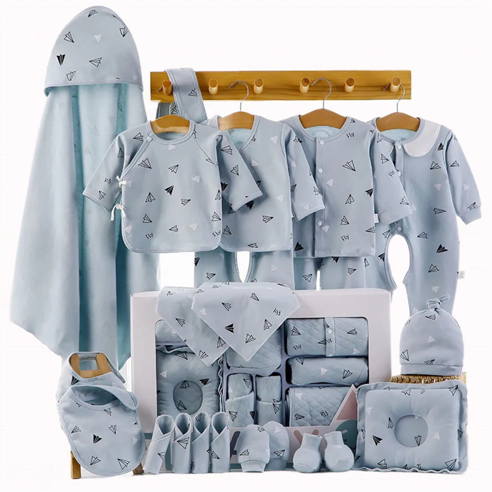 18/22 Pieces Newborn Clothes Baby Gift Pure Cotton Baby Set 0-12 Months Spring Summer Kids Clothes Suit Unisex Without Box