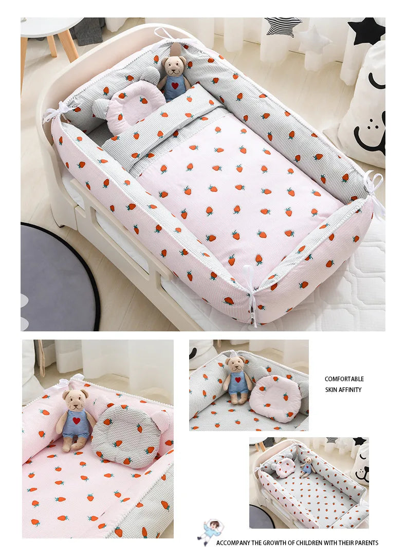 Baby Nest Bed Portable Crib Travel Infant Toddler Cradle f