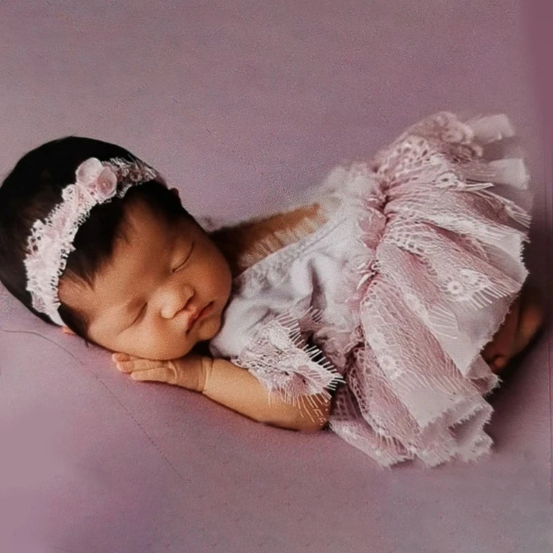 2Pcs/Set Baby Hat+Romper Newborn Photography Props