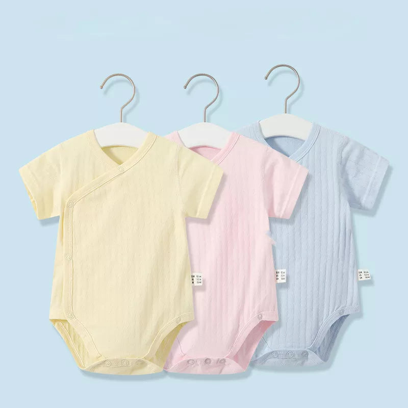 2Pcs Summer Cotton Breathable Soft Bodysuit