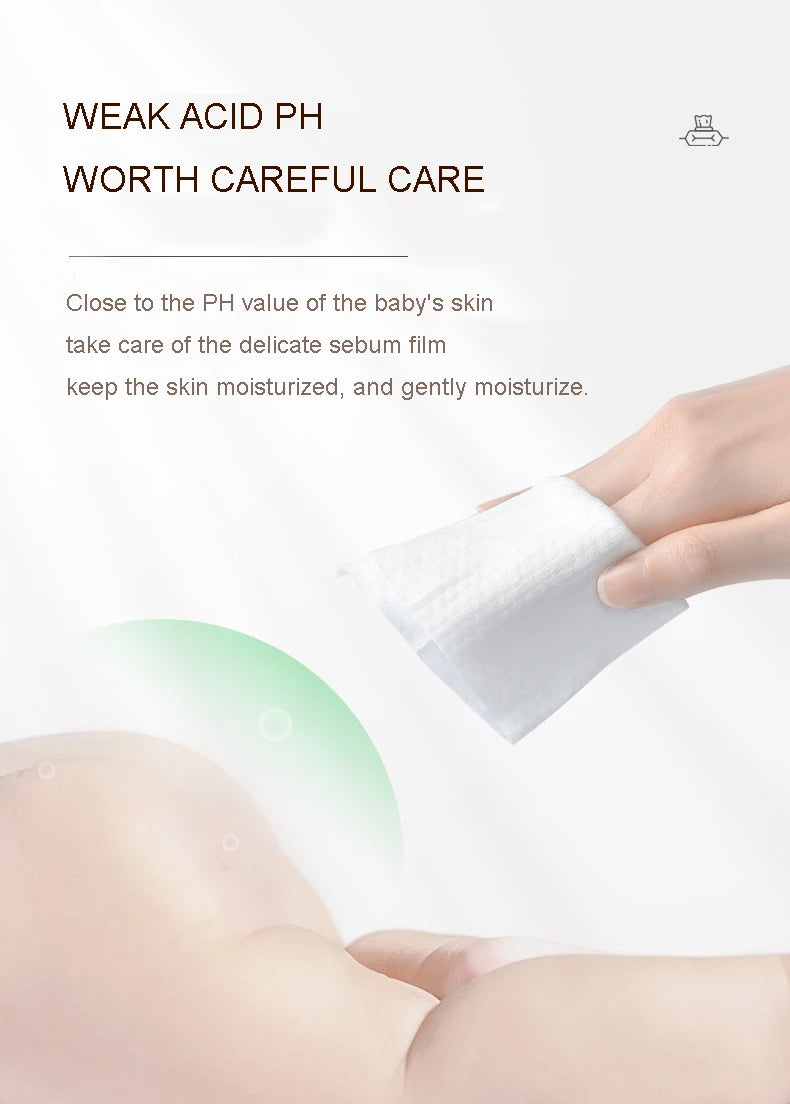 Baby Wipes, Water Based Baby Diaper Wipes Hypoallergenic and Unscented 80 Count