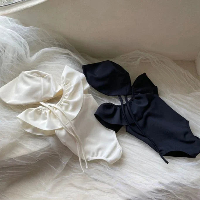 Toddler One Piece Swimsuit Ruffles Swimwears