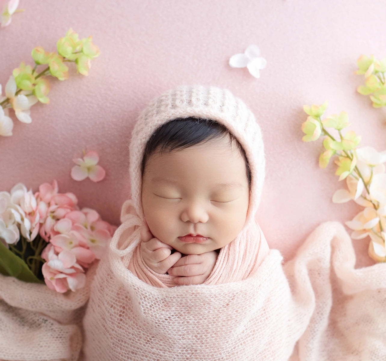 Pink Baby Wrap Newborn Photography Props Knitted Newborn Wraps