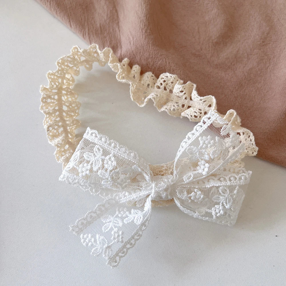 White Lace Elastic Hair Bands Headbands
