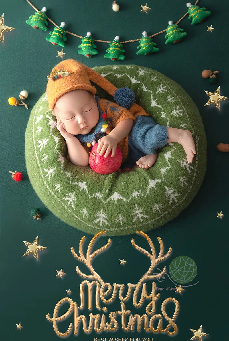 Newborn Photography Clothing Cute Hat+Top+Pants 3Pcs/Set