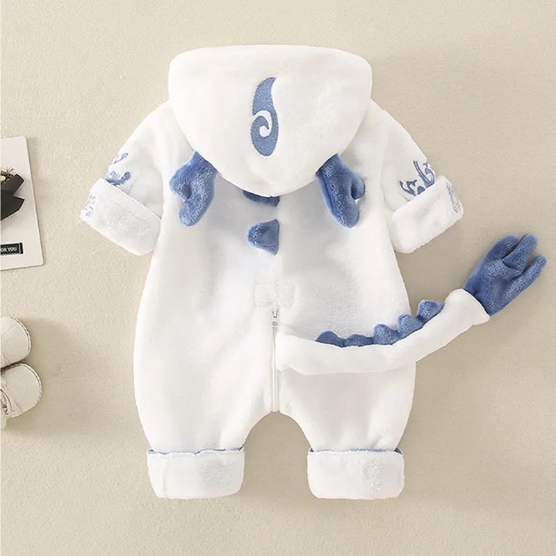 Baby Warm One-piece thick Cute Clothes out Wear