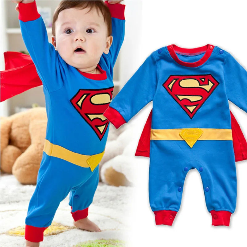 Baby Spiderman Romper Long Sleeve Bodysuit Infant Halloween Costume