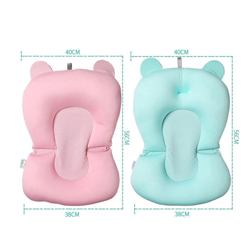 Baby Bath Seat Support Mat Foldable Baby Bath Tub Pad & Chair